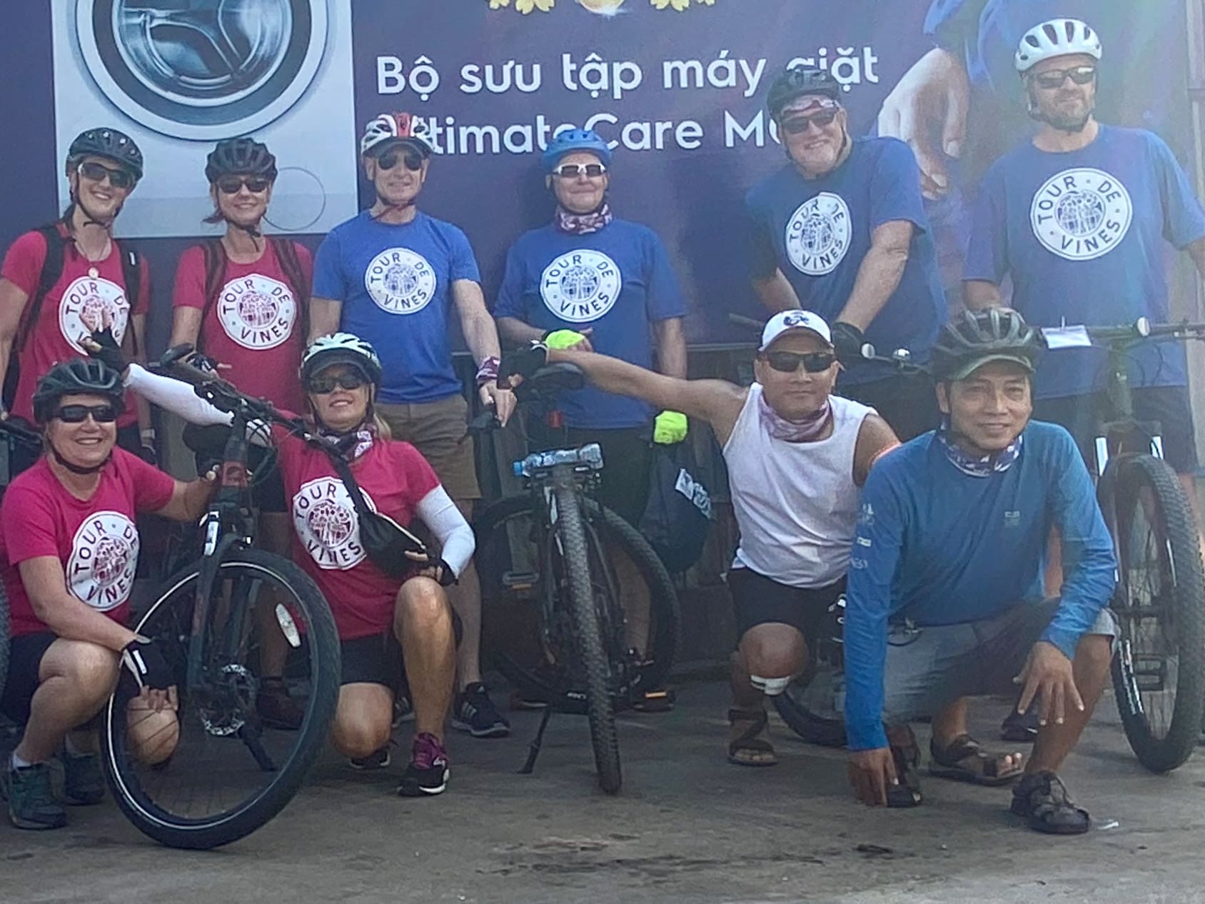 Tour De Vines Vietnam cycling tour guests