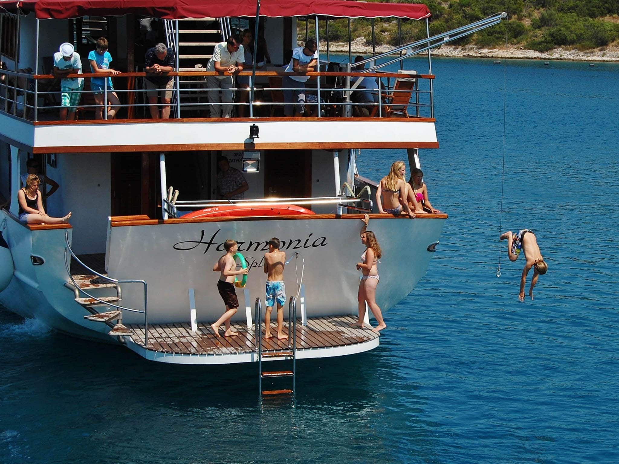 Tour De Vines Croatia Ships Guest Pictures Harmonia Swimming Plattform