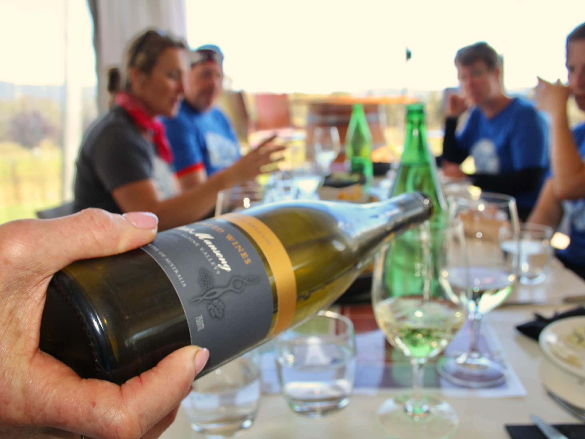 Food and wine on the Murray to Mountains Rail Trail