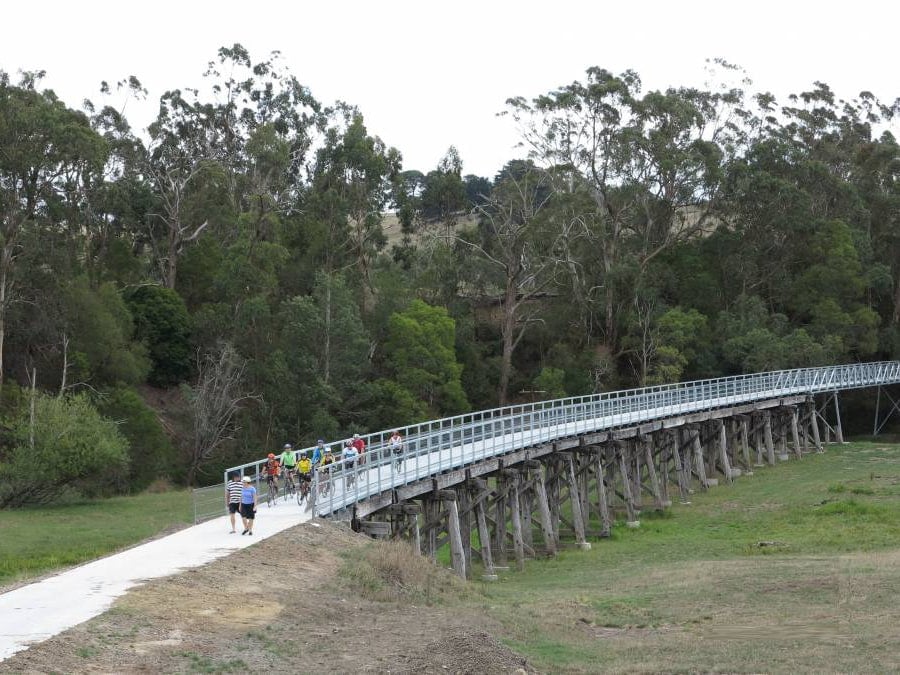 Tour De Vines Victoria Australia Great Southern Rail Trail Great Southern Rail Tail Koonwarra Bridges