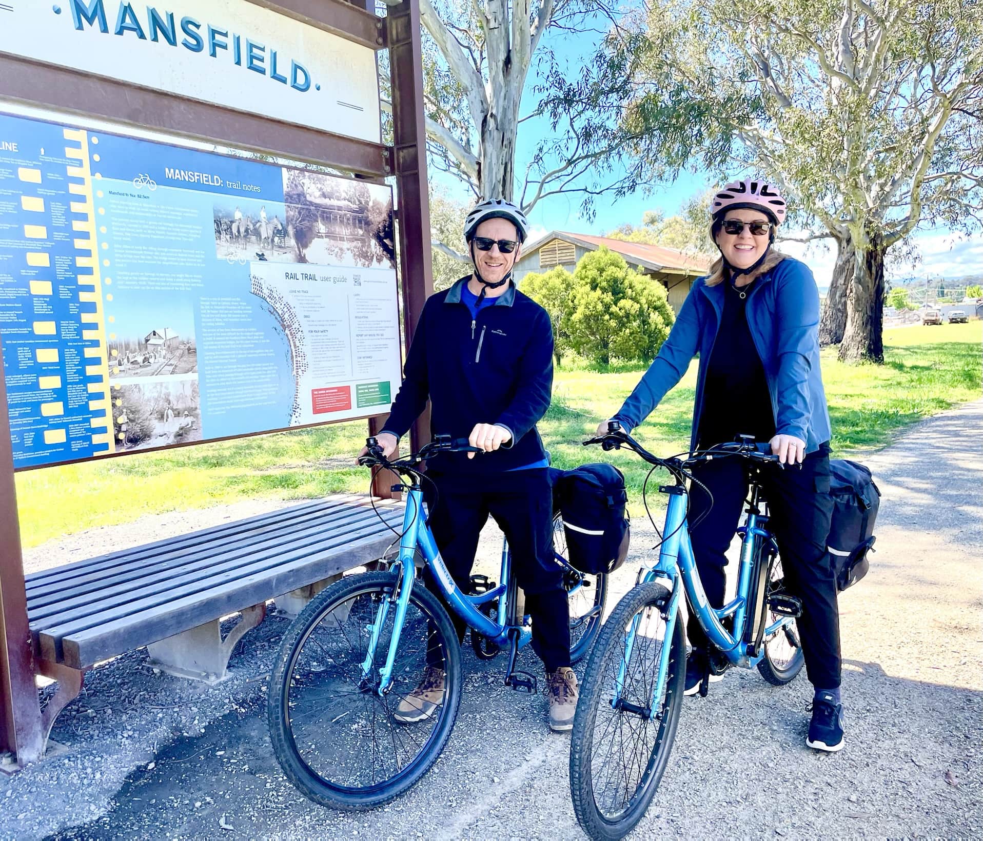 Start of the ride in Mansfield on the Great Victorian Rail Trail
