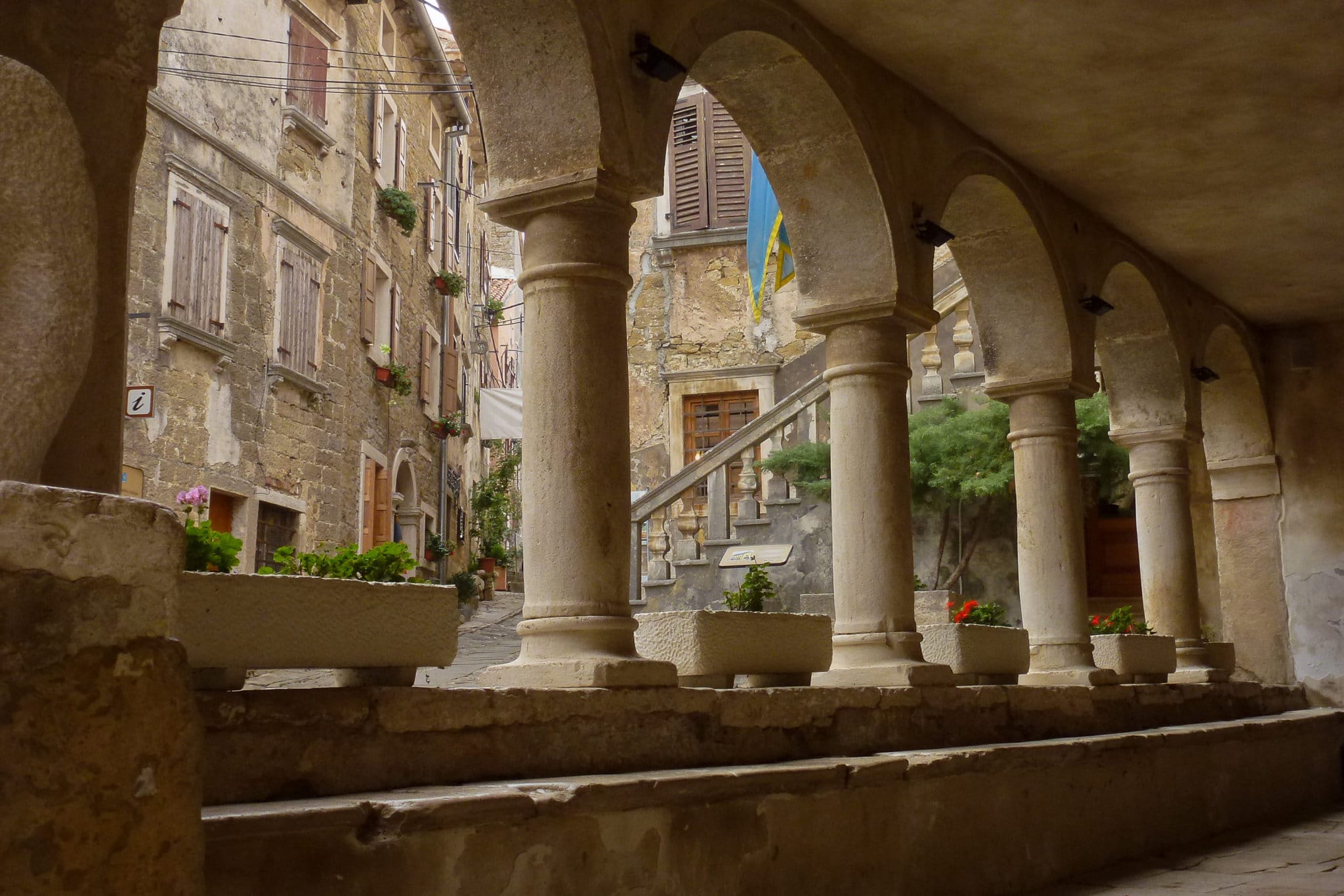 Istrian village on cycling tour in Croatia