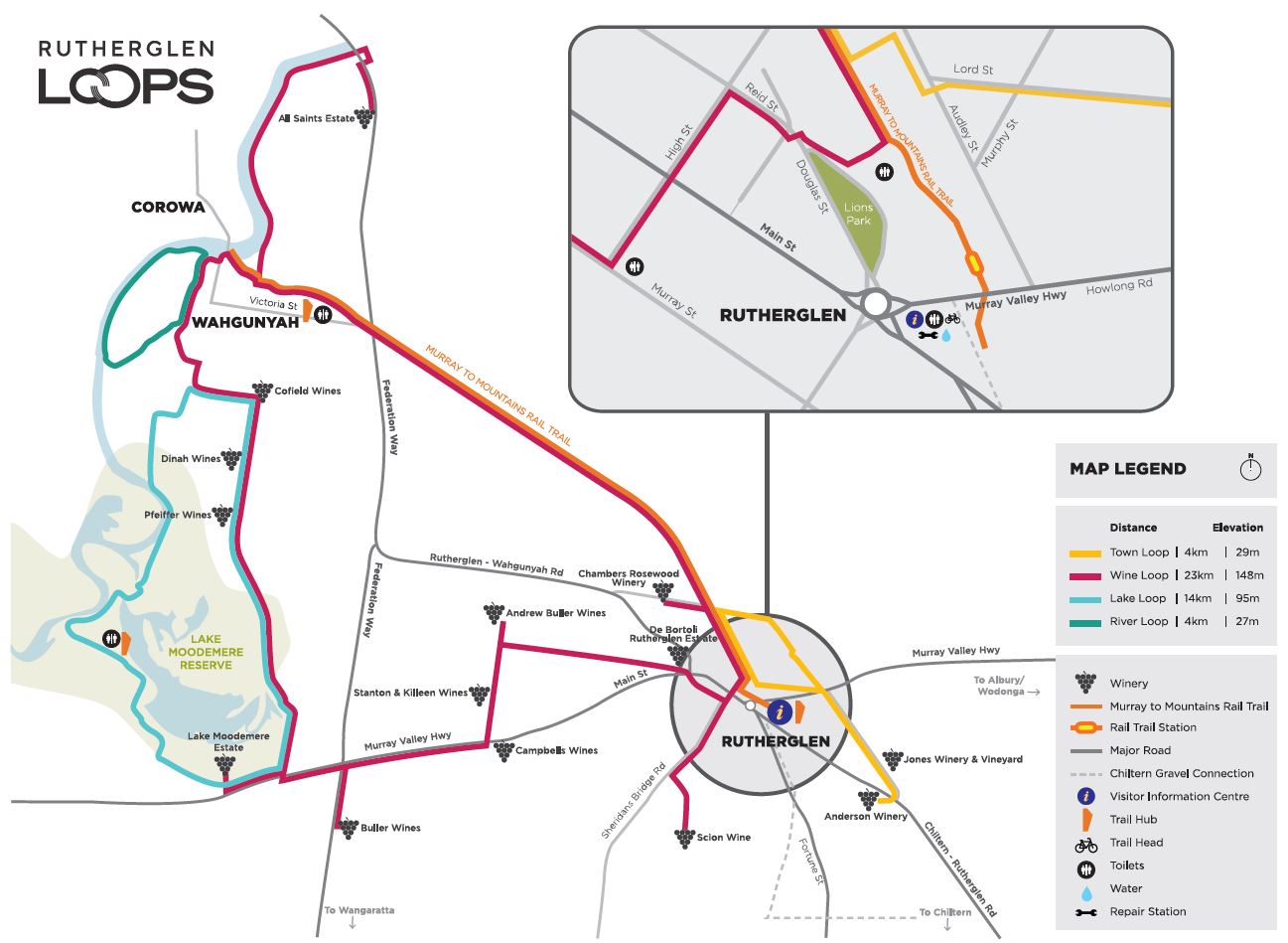 Rutherglen loops cycling map