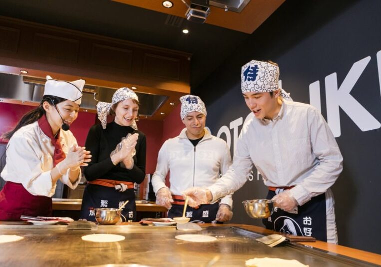 Japan cycling tour dinner